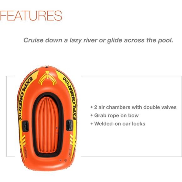 INTEX Explorer Inflatable Boat Series: Dual Air Chambers - Picture 3 of 7
